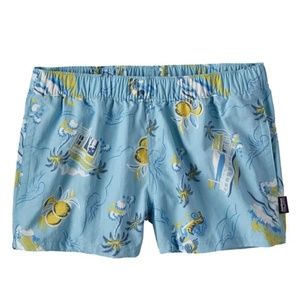 W's Barely Baggies Patagonia 2.5" Shorts (Small - Blue Print)